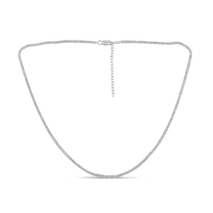 SPECIAL! 2.98ct G SI 14K White Gold Adjustable Tennis Necklace 14"+2" Long