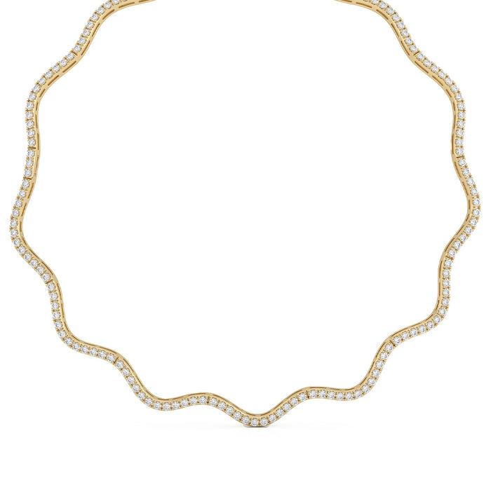 SPECIAL!5.00ct G SI 14K Yellow Gold Diamond Tennis Necklace 16"