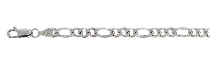 120-5MM Figaro Chain .925 Solid Sterling Silver Sizes 7-32" NEW
