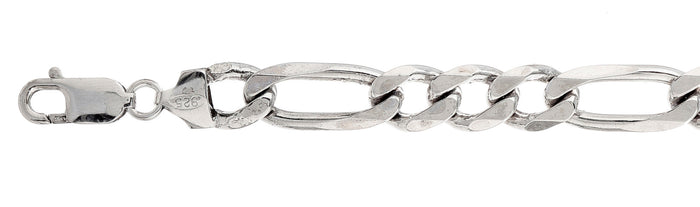 250-10MM Figaro Chain .925 Solid Sterling Silver Sizes 8-36" NEW