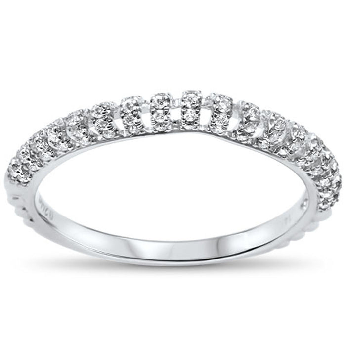 SPECIAL! .24cts Modern F-VS2 Round Diamond Wedding Anniversary Band Size 6.5