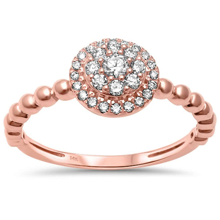 DIAMOND CLOSEOUT! .25ct G SI 14kt Rose Gold Engagement Promise Diamond Ring Size 6.5