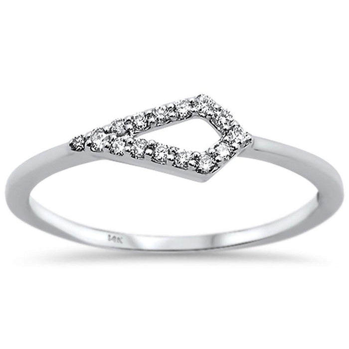 .DIAMOND CLOSEOUT! 10ct 14k White Gold Diamond Trendy Ring Size 6.5