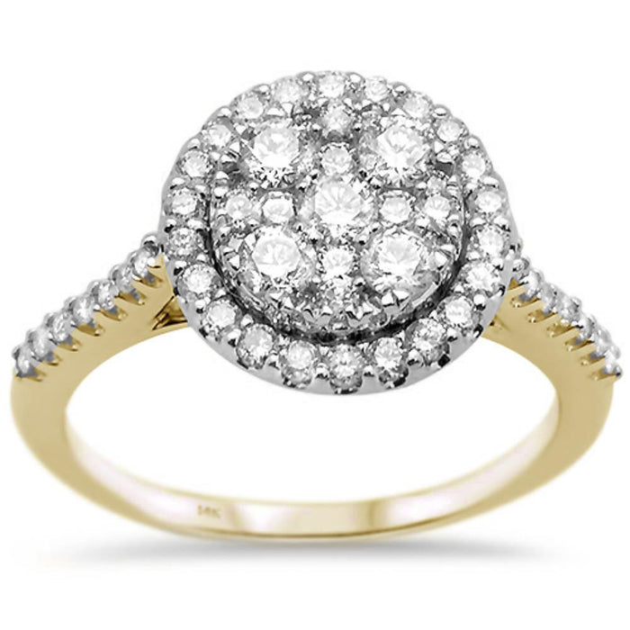 DIAMOND CLOSEOUT! .90ct 14KT Yellow Gold Round Engagement Diamond Ring Size 6.5