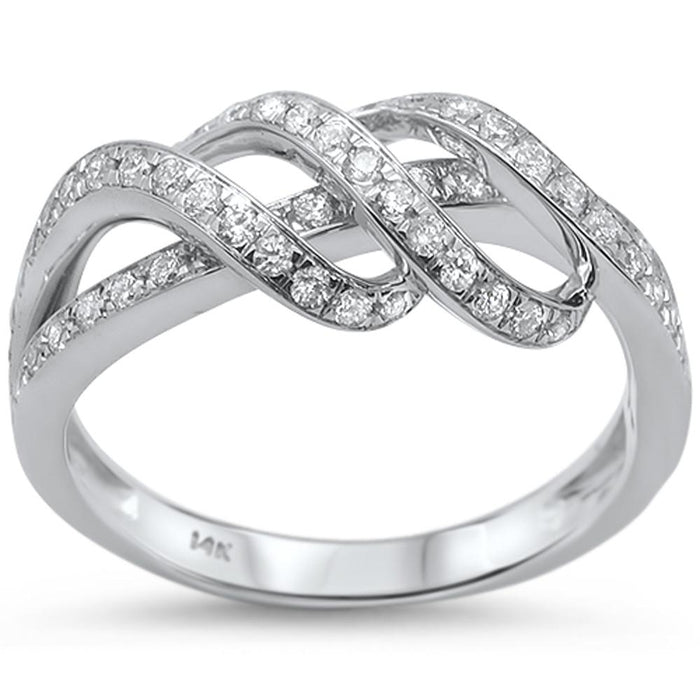 DIAMOND CLOSEOUT! .57ct 14kt White Gold Diamond Band Ring Size 6.5