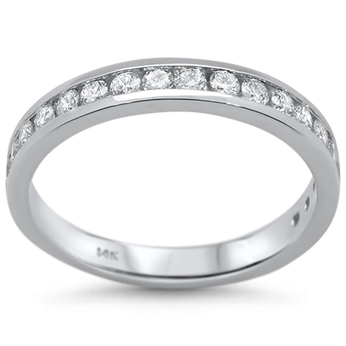 SPECIAL! .49ct 14kt White Gold Diamond Band Ring Size 6.5