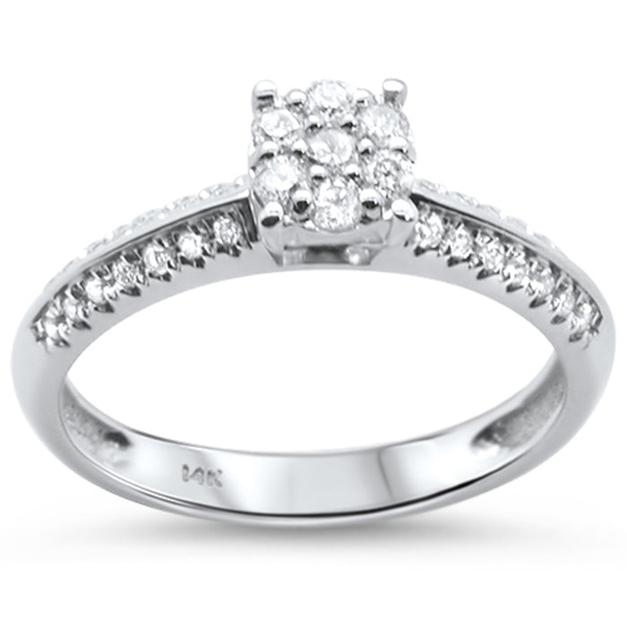 DIAMOND CLOSEOUT! .33ct 14KT White Gold Diamond Solitaire Engagement Ring Size 6.5