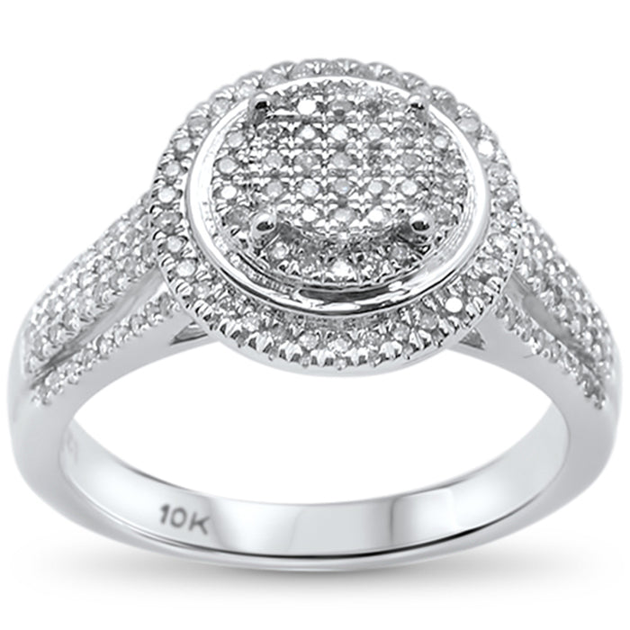 DIAMOND CLOSEOUT! .37ct 10k White Gold Diamond Ring Size 6.5