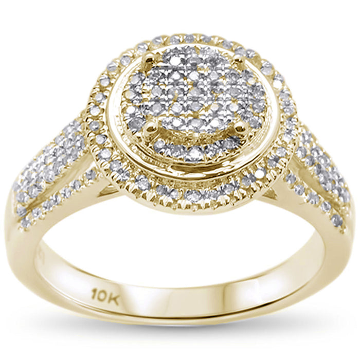DIAMOND CLOSEOUT! .37ct 10k Yellow Gold Diamond Engagement Wedding Ring Size 6.5