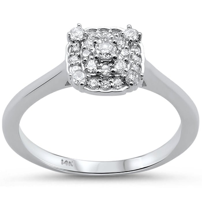 DIAMOND CLOSEOUT! .25cts 14k White gold Diamond Solitaire Engagement Promise Ring
