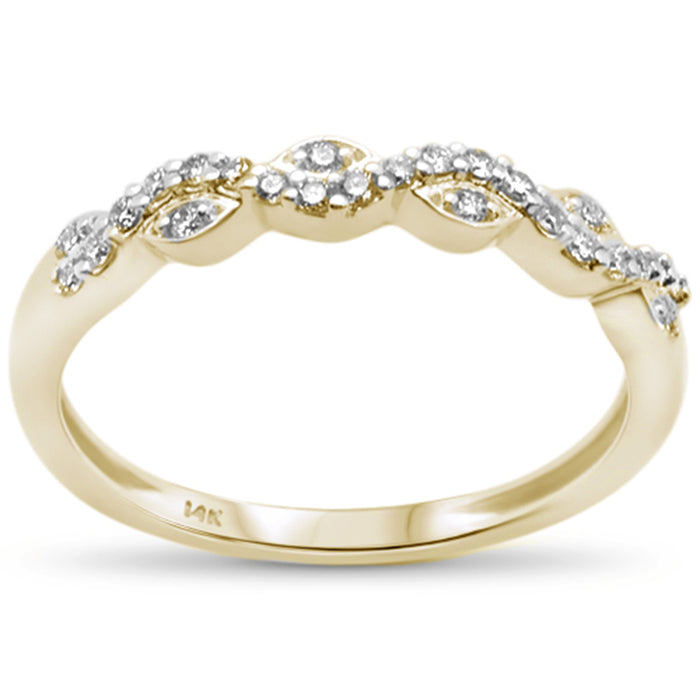 DIAMOND CLOSEOUT! .15ct 14k Yellow Gold Round Diamond Wedding Anniversary Band Ring Size 6.5