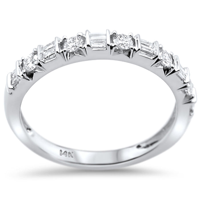 DIAMOND CLOSEOUT! .32ct 14k White Gold Diamond Wedding Anniversary Band Ring Size 6.5