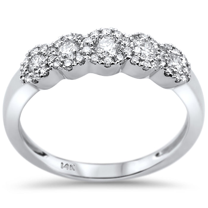 DIAMOND CLOSEOUT! .49ct 14k White Gold Wedding Anniversary Diamond Band Ring Size 6.5