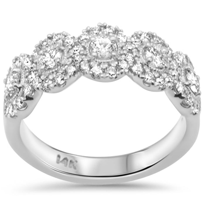 DIAMOND CLOSEOUT! 1.00ct 14k White Gold Diamond Anniversary Fashion Band Ring Size 6.5