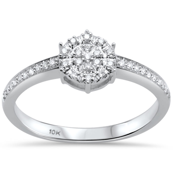 DIAMOND CLOSEOUT! .15ct G SI 10K White Gold Diamond Solitaire Engagement Ring Size 6.5