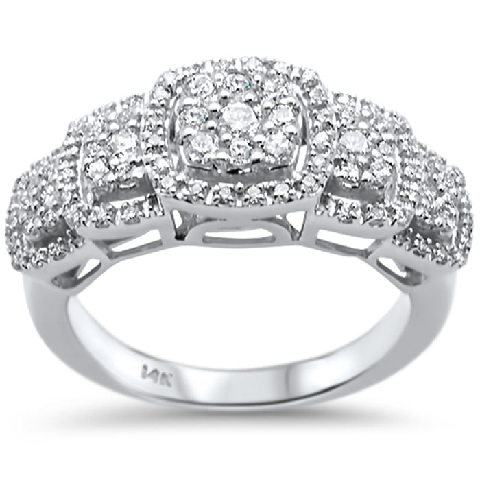 DIAMOND CLOSEOUT! .76ct G SI 14K White Gold Diamond Engagement Ring Size 6.5