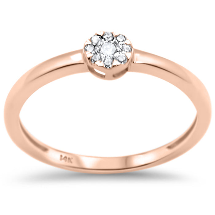 DIAMOND CLOSEOUT! .15ct G SI 14K Rose Gold Diamond Solitaire Ring Size 6.5