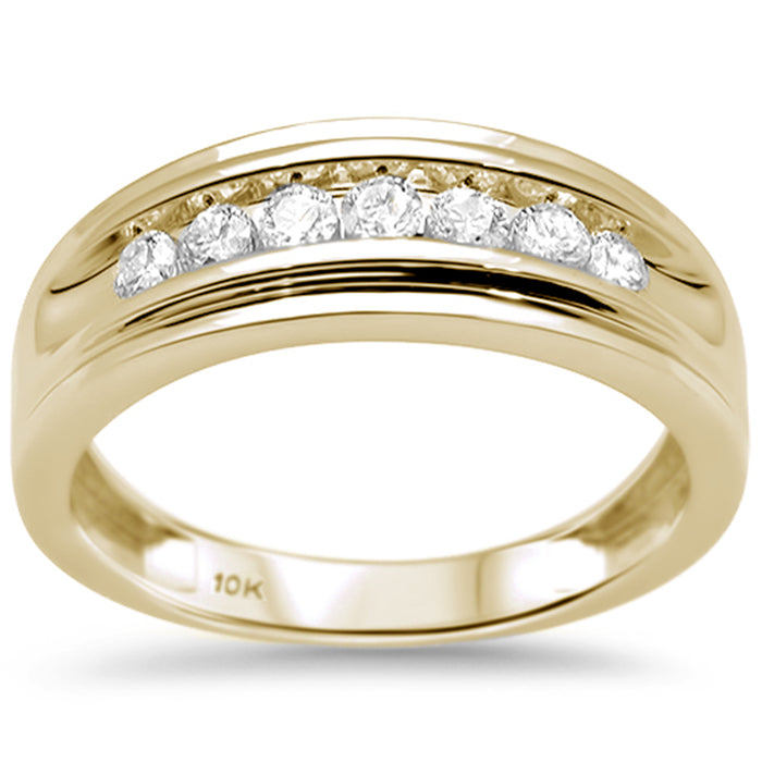 DIAMOND CLOSEOUT! .53ct G SI 10K Yellow Gold Diamond Men's Band Ring Size 10
