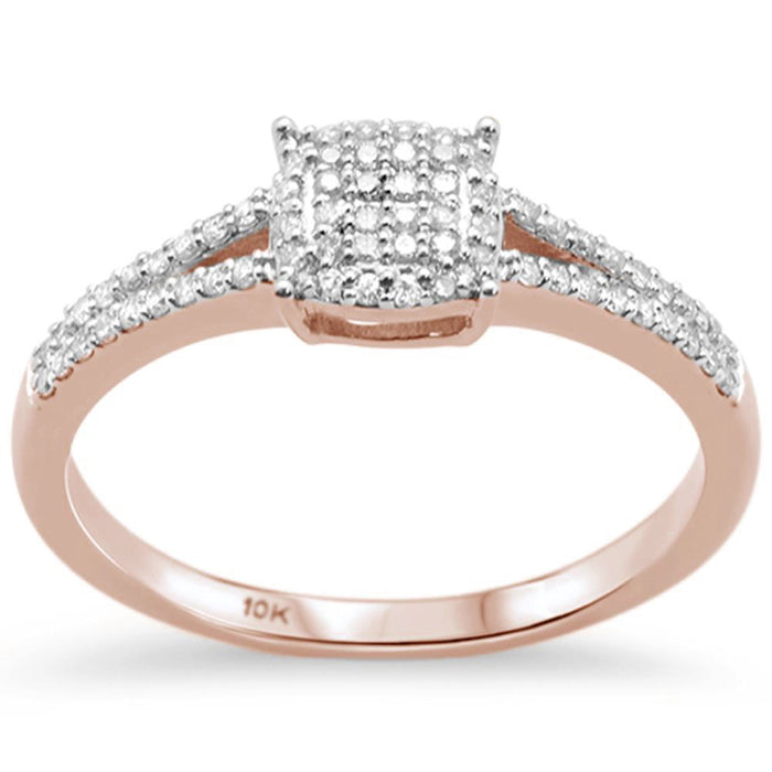DIAMOND CLOSEOUT! .31CT G SI 10KT Rose Gold Diamond Round Engagement Ring Size 6.5