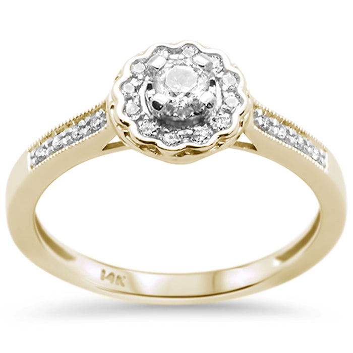 DIAMOND CLOSEOUT! .26ct G SI 14K Yellow Gold Diamond Engagement Ring Size 6.5