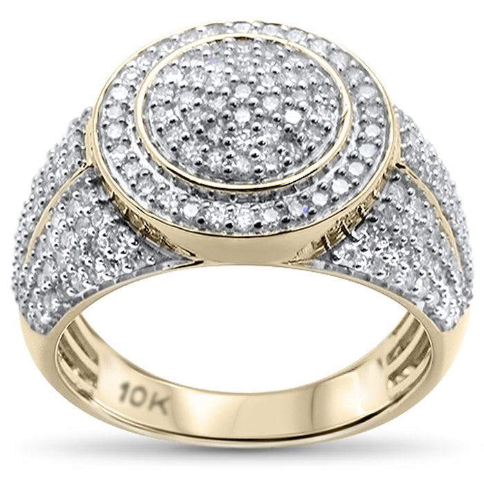 DIAMOND CLOSEOUT! 1.45CT G SI 10KT Yellow Gold Diamond Men's Ring Size 10