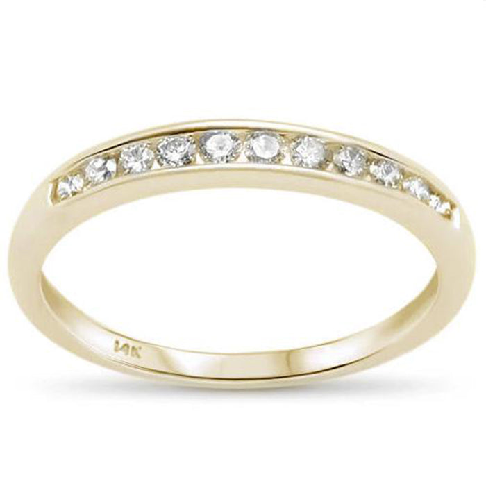 SPECIAL! .26ct 14k Yellow Gold Round Diamond Channel Set Wedding Band Ring