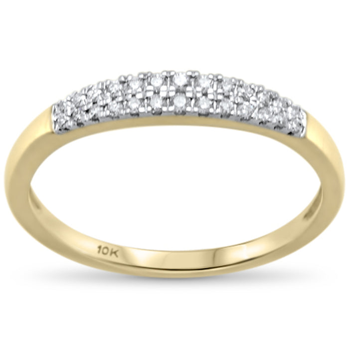 DIAMOND CLOSEOUT! .15ct G SI 10K Yellow Gold Ladies Diamond Band Ring Size 6.5