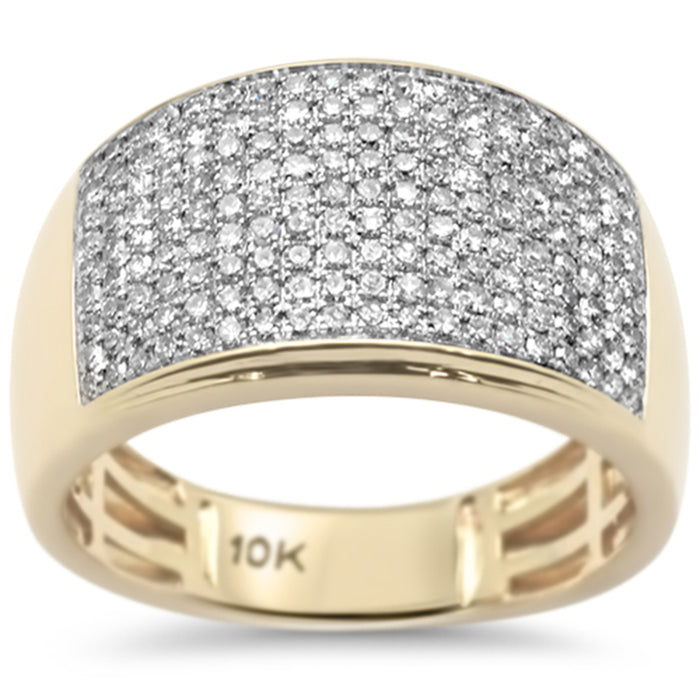 DIAMOND CLOSEOUT! 1.00ct G SI 10K Yellow Gold Diamond Men's Ring Size 10
