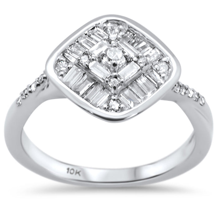 DIAMOND CLOSEOUT! .48ct G SI 10K White Gold Diamond Engagement Ring Size 6.5