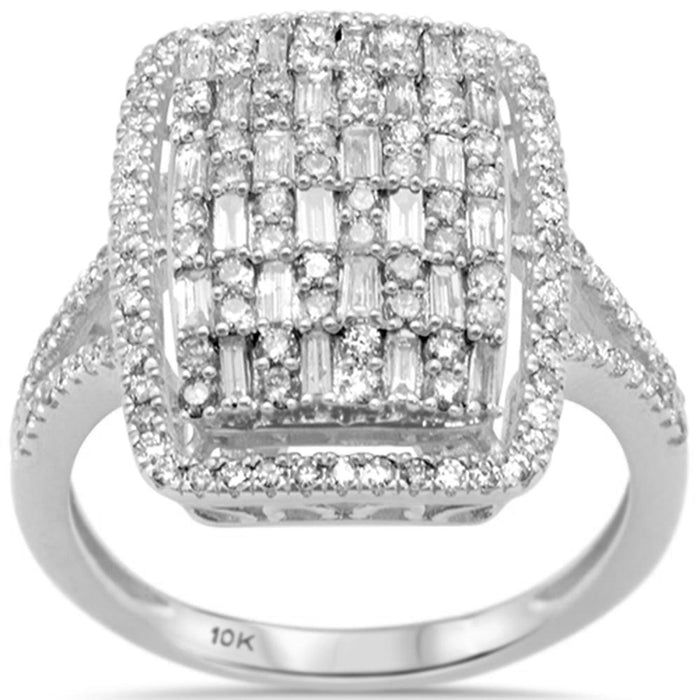 DIAMOND CLOSEOUT! .90ct G SI 10K White Gold Diamond Engagement Ring Size 6.5