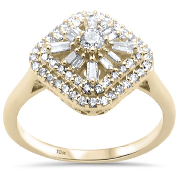 DIAMOND CLOSEOUT! .48ct G SI 10K Yellow Gold Diamond Engagement Ring Size 6.5