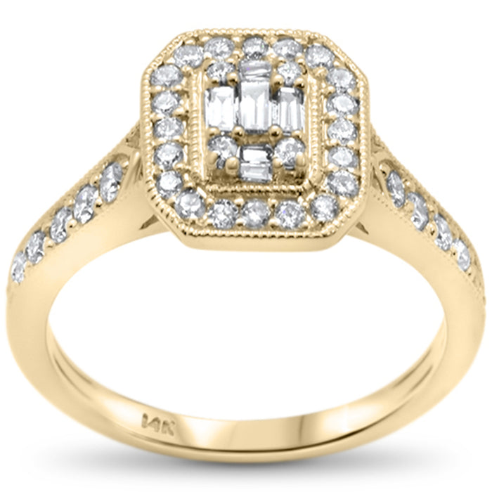 DIAMOND CLOSEOUT! .53ct G SI 14K Yellow Gold Ladies Diamond Engagement Ring Size 6.5