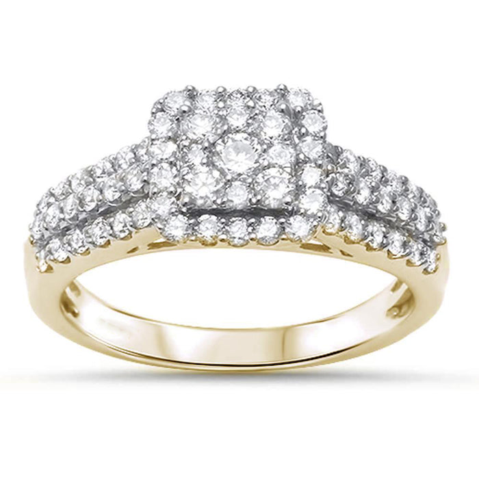 DIAMOND CLOSEOUT! .88ct G SI 10k Yellow Gold Diamond Engagement Ring Size 6.5