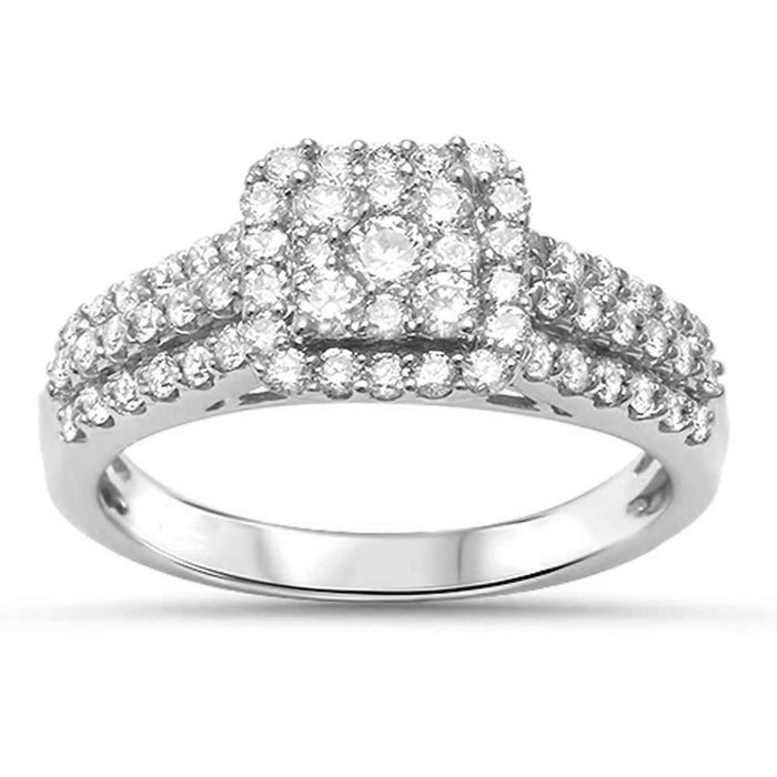 DIAMOND CLOSEOUT! .90ct G SI 10k White Gold Diamond Engagement Ring Size 6.5
