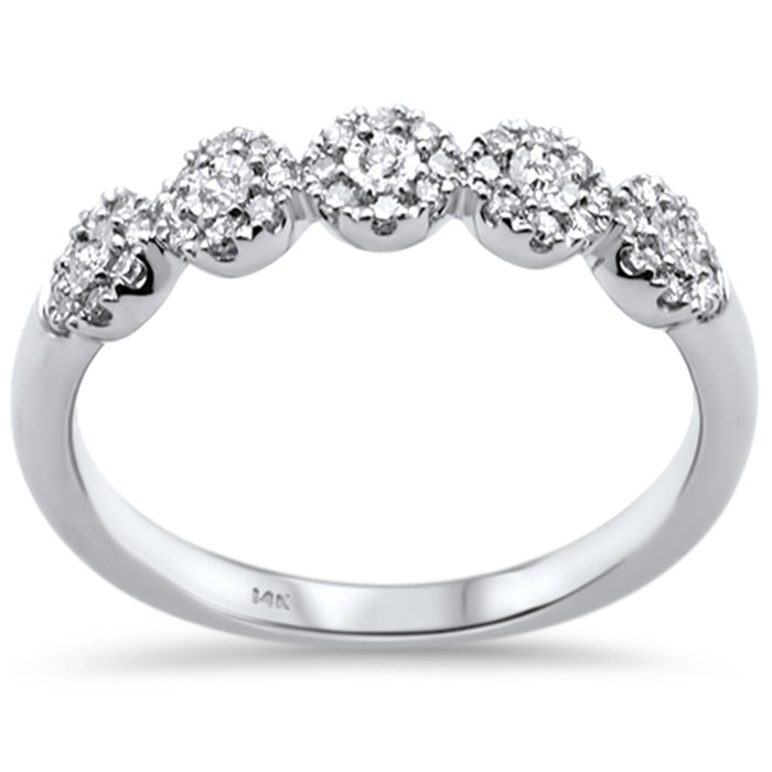 DIAMOND CLOSEOUT! .24ct G SI 14K White Gold Diamond Band Ring Size 6.5