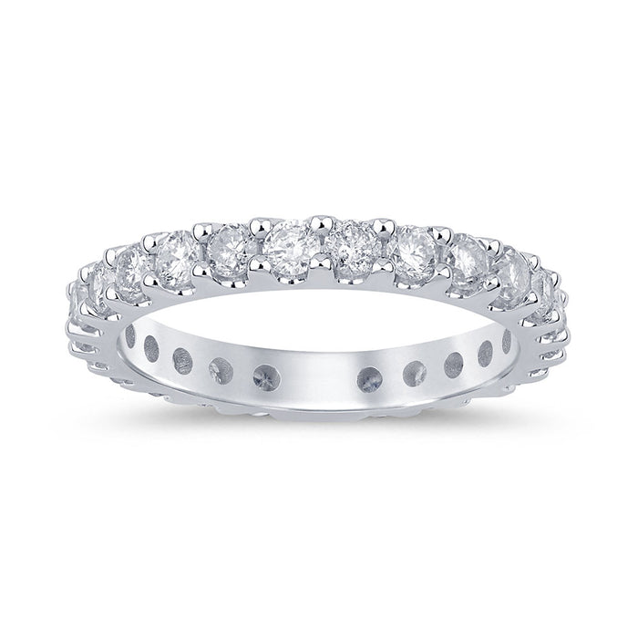 SPECIAL!1.30ct G SI 14K White Gold Diamond Eternity Band Ring Size 6.5