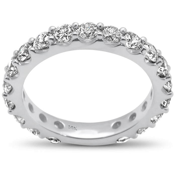 SPECIAL! 1.77ct G SI 14K White Gold Diamond Eternity Band Ring Size 6.5
