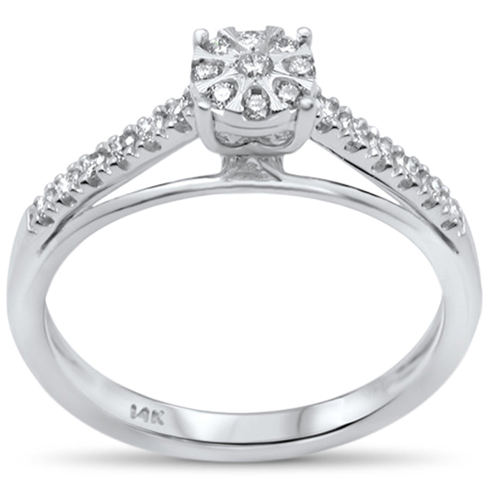 DIAMOND CLOSEOUT! .24ct G SI 14KT White Gold Diamond Solitaire Style Engagement Ring Size 6.5