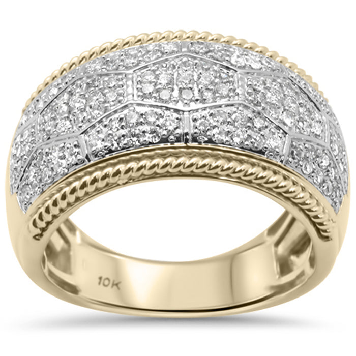 DIAMOND CLOSEOUT! .99ct G SI 10KT Yellow Gold Diamond Men's Ring Size 10