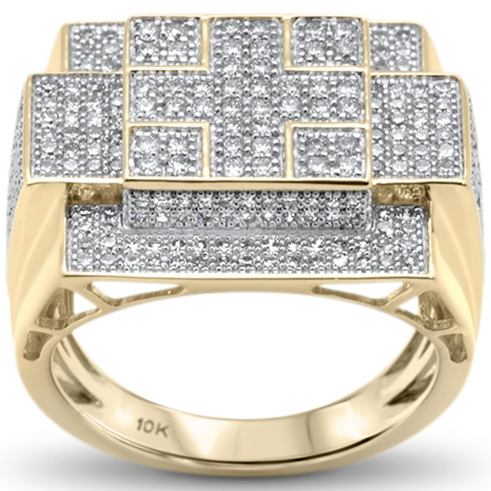 DIAMOND CLOSEOUT! 1.72ct G SI 10KT Yellow Gold Round Diamond Men's Ring Size 10