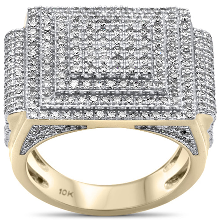 DIAMOND CLOSEOUT! 2.50ct G SI 10KT Yellow Gold Diamond Men's Ring Size 10