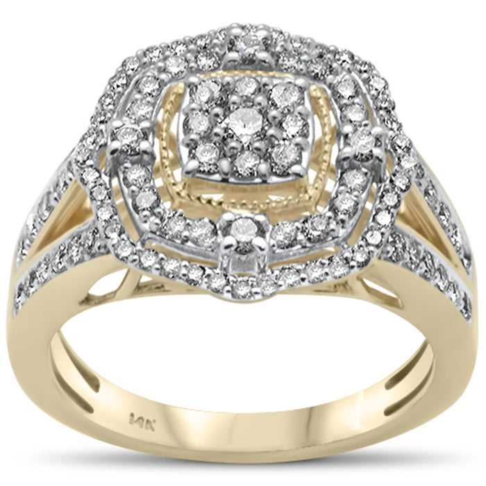 DIAMOND CLOSEOUT! .89ct G SI 14K Yellow Gold Diamond Engagement Ring Size 6.5