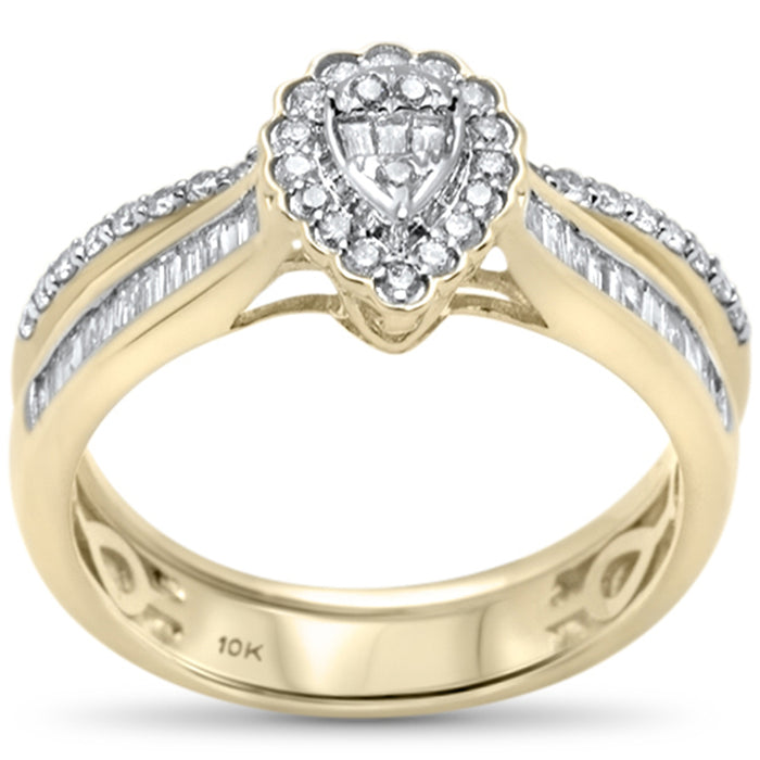 DIAMOND CLOSEOUT! .46ct G SI 10K Yellow Gold Diamond Engagement Ring Bridal Set