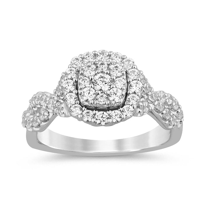 DIAMOND CLOSEOUT! 1.00ct G SI 14K White Gold Diamond Engagement Ring Size 6.5