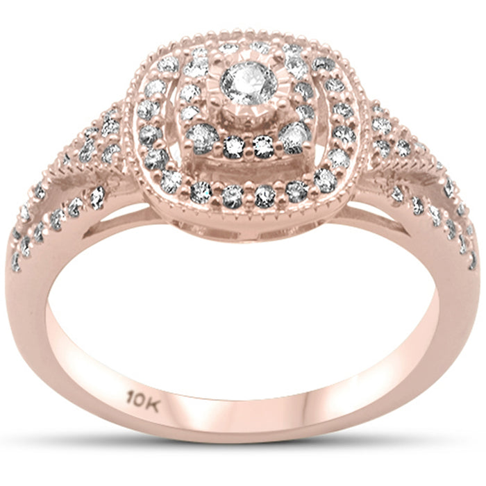 DIAMOND CLOSEOUT! .36ct G SI 10K Rose Gold Diamond Engagement Ring