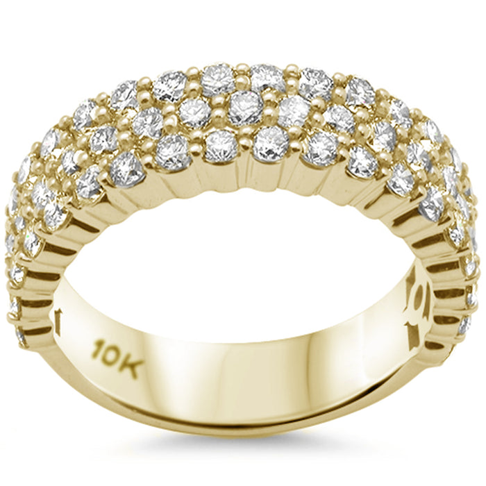 DIAMOND CLOSEOUT! 3.10ct G SI 10K Yellow Gold Diamond Men's Band Ring Size 10