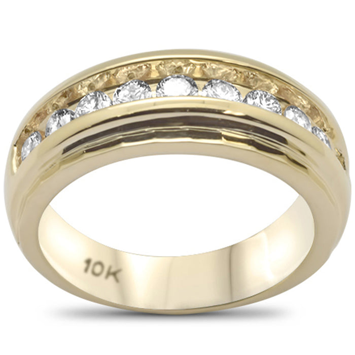 DIAMOND CLOSEOUT! 1.02ct G SI 10K Yellow Gold Diamond Men's Ring Band Size 10
