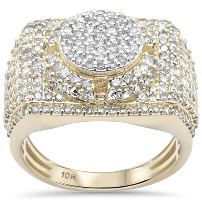 DIAMOND CLOSEOUT! 2.75ct G SI 10K Yellow Gold Hip Hop Men's Diamond Ring Band Size 10