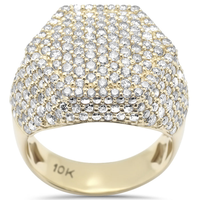 DIAMOND CLOSEOUT! 4.49ct G SI 10K Yellow Gold Hip Hop Men's Ring