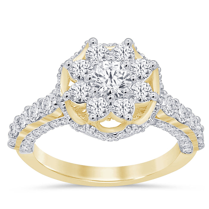 DIAMOND CLOSEOUT! 1.97ct G SI 14K Yellow Gold Engagement Ring